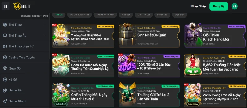 Khuyến mãi V9BET giúp các bạn tối ưu nguồn vốn cược