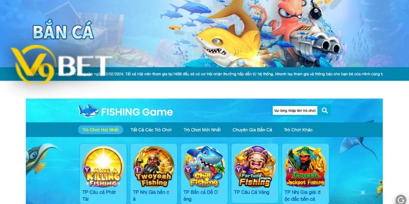 Tìm hiểu về sảnh bắn cá V9BET trên thị trường